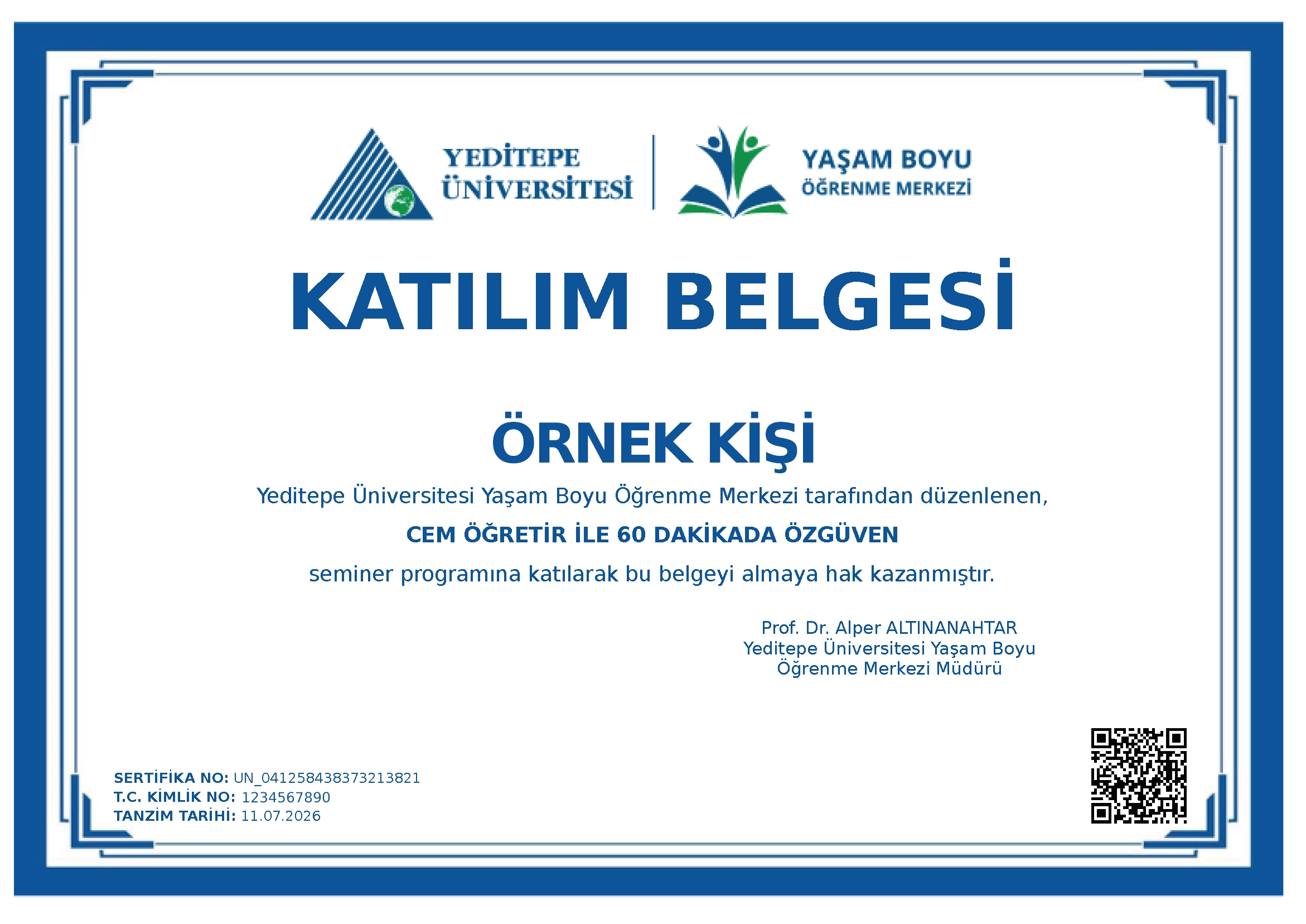 Katilim belgesi ornegi