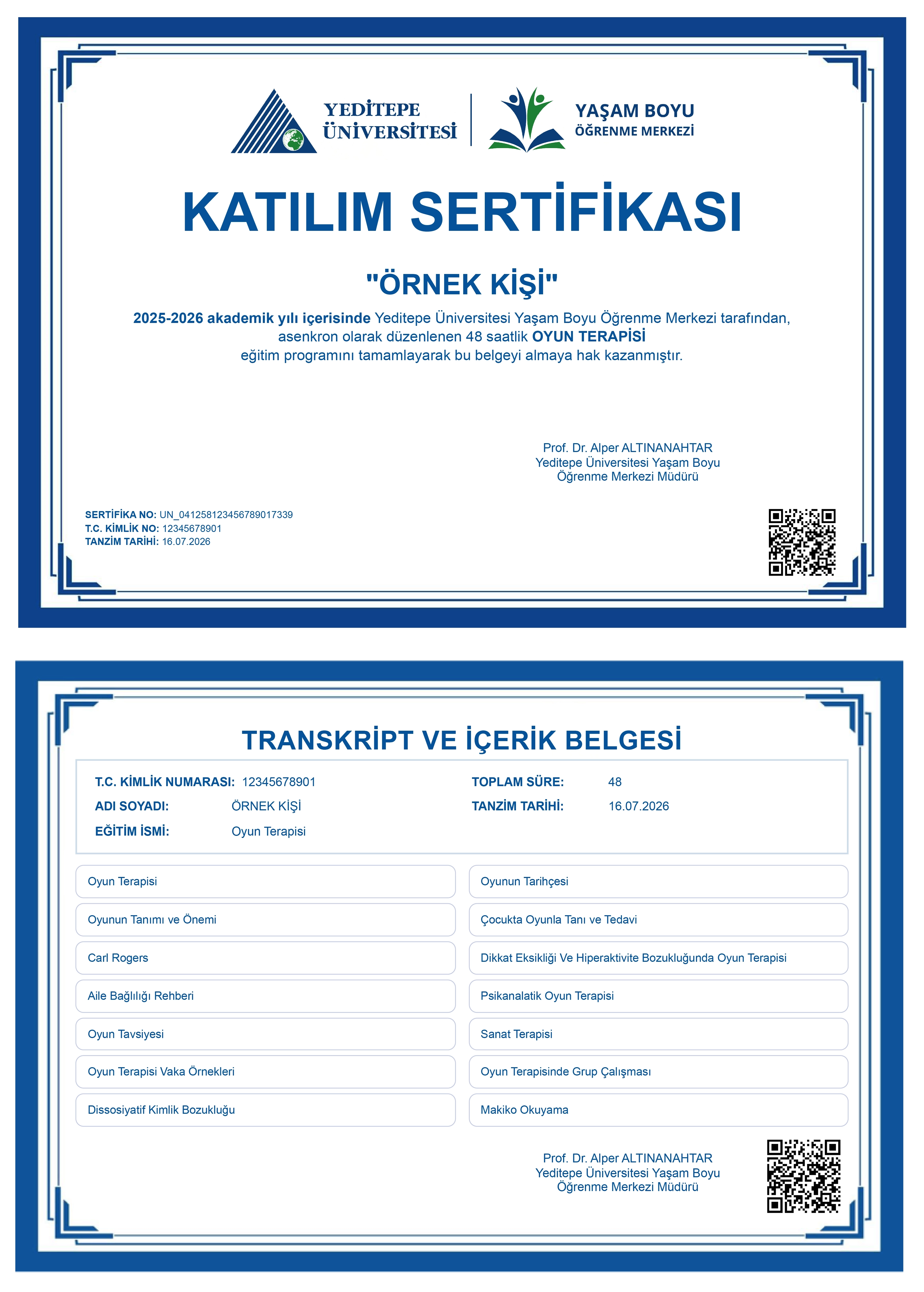 Katilim belgesi ornegi