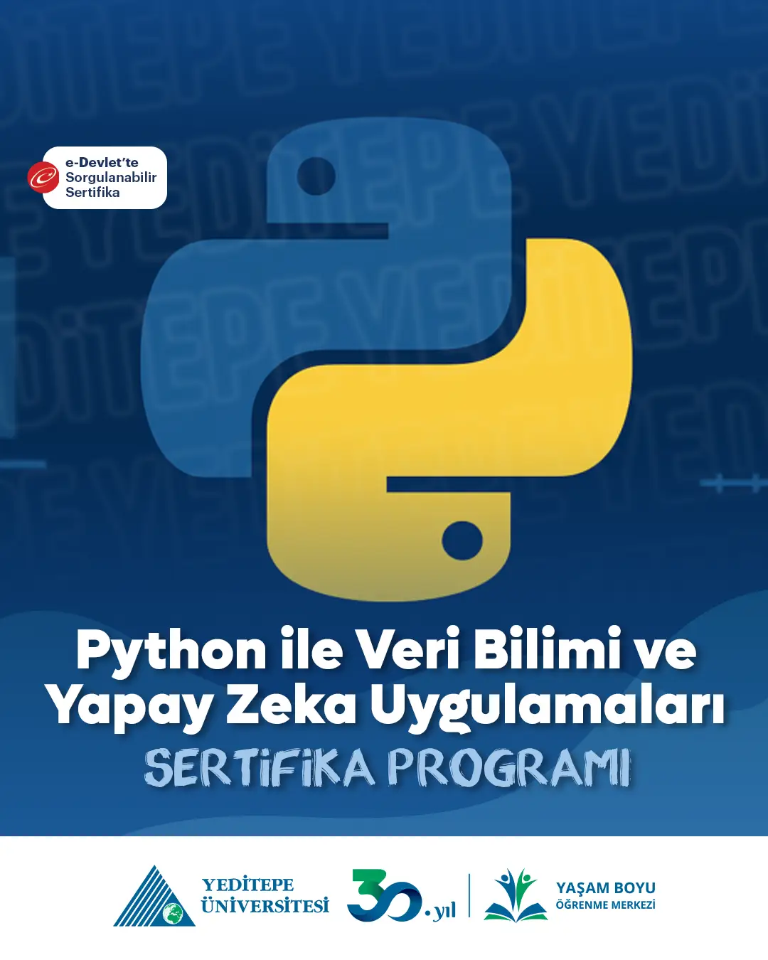 Python ile Veri Bilimi ve Yapay Zeka Uygulamaları Sertifika Programı