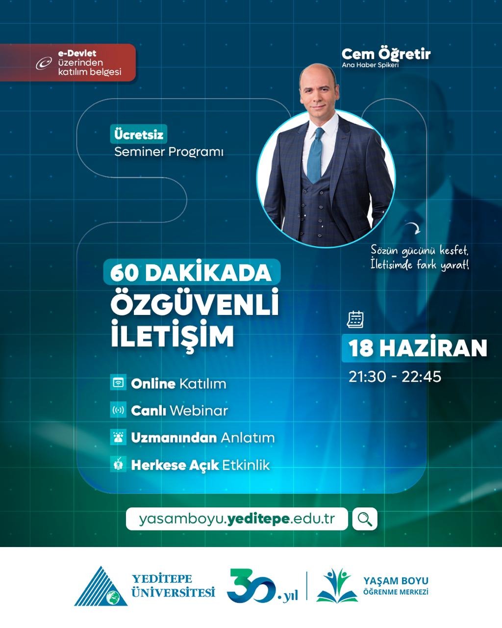 Cem Öğretir ile 60 Dakikada Özgüvenli İletişim